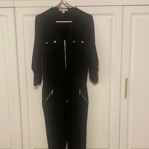 Michael Kors Black Jumpsuit with Silver Accents